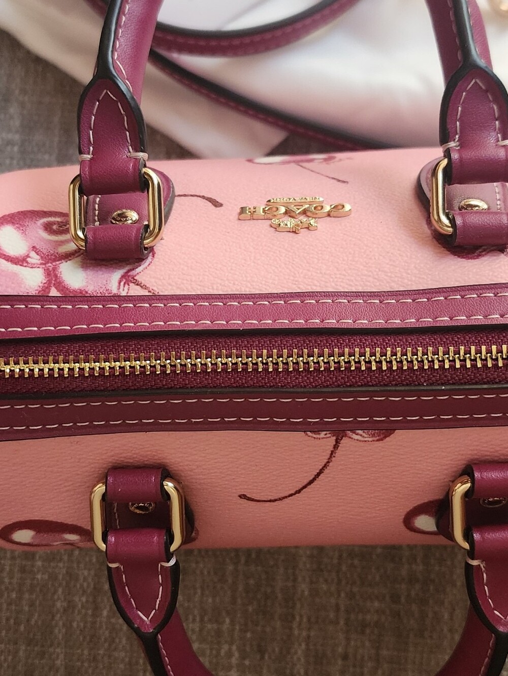 Coach Mini Rowan Crossbody Bag - Pink Cherry - Picture 6 of 16